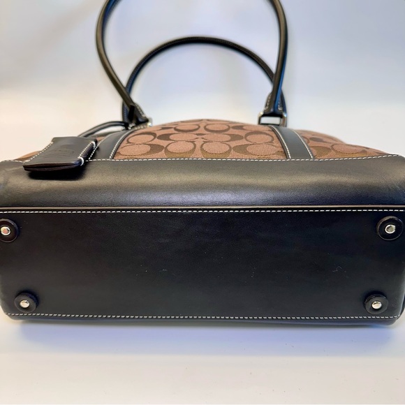 Coach Limited Edition Signature Brown Jacquard Leather Satchel - Picture 5 of 12